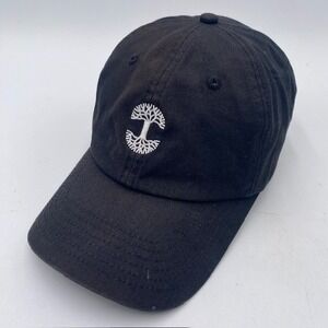 OAKLAND Oaklandish Tree Logo Dad Hat Cap Mens OSFA Black Cotton Adjustable Strap
